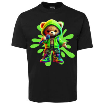cool funky spaint splash retro teddy bear Thumbnail