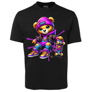 cool funky spaint splash retro teddy bear Thumbnail