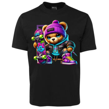 cool funky spaint splash retro teddy bear Thumbnail