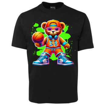 cool funky spaint splash retro teddy bear Thumbnail