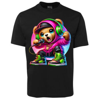 cool funky spaint splash retro teddy bear Thumbnail
