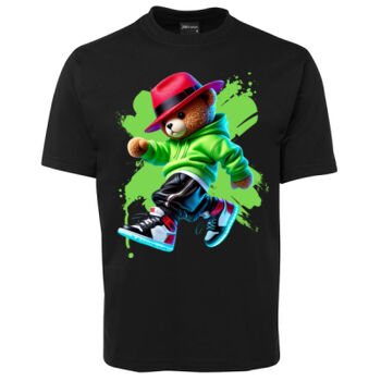 cool funky spaint splash retro teddy bear Thumbnail