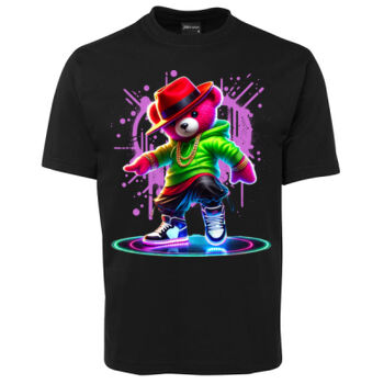 cool funky spaint splash retro teddy bear Thumbnail