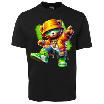cool funky spaint splash retro teddy bear Thumbnail
