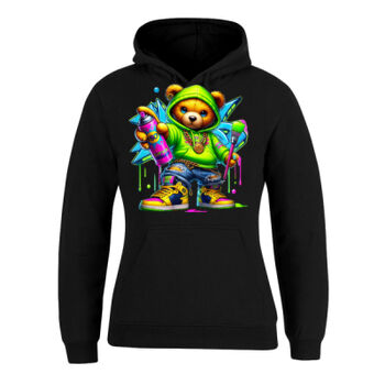 cool funky spaint splash retro teddy bear Thumbnail