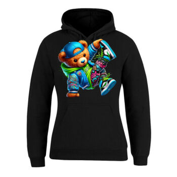 cool funky spaint splash retro teddy bear Thumbnail