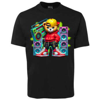 cool funky spaint splash retro teddy bear Thumbnail