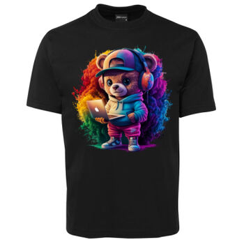 cool funky spaint splash retro teddy bear Thumbnail