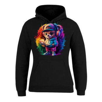 cool funky spaint splash retro teddy bear Thumbnail