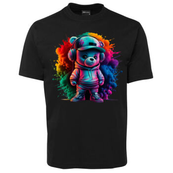 cool funky spaint splash retro teddy bear Thumbnail