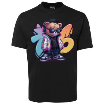 cool funky spaint splash retro teddy bear Thumbnail