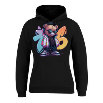 cool funky spaint splash retro teddy bear Thumbnail