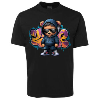 cool funky spaint splash retro teddy bear Thumbnail