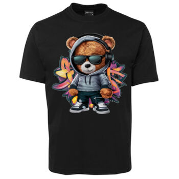 cool funky spaint splash retro teddy bear Thumbnail