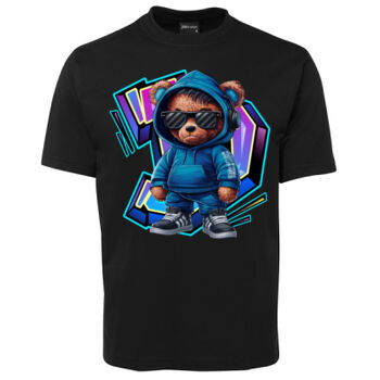 cool funky spaint splash retro teddy bear Thumbnail