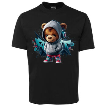 cool funky spaint splash retro teddy bear Thumbnail