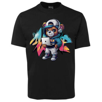 cool funky spaint splash retro teddy bear Thumbnail