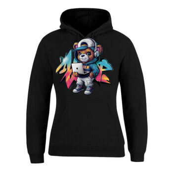 cool funky spaint splash retro teddy bear Thumbnail