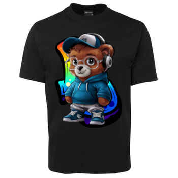 cool funky spaint splash retro teddy bear Thumbnail