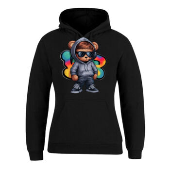 cool funky spaint splash retro teddy bear Thumbnail